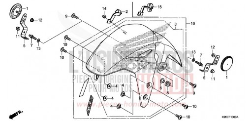 KOTFLUEGEL, VORNE MSX125G de 2016